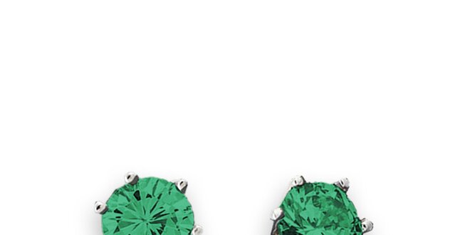 Dámské náušnice se zelenými kamínky Swarovski Elements