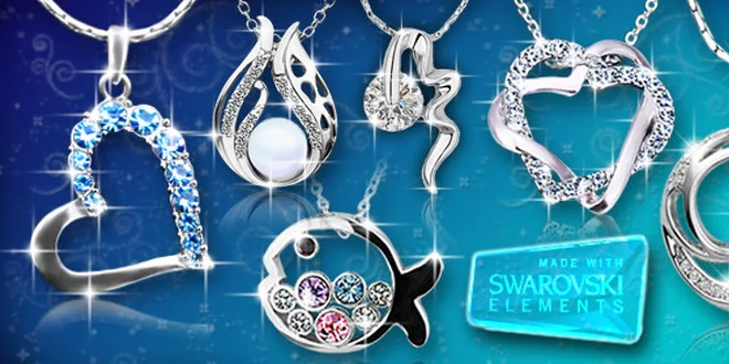 Šperky s krystaly Swarovski Elements a bílým zlatem