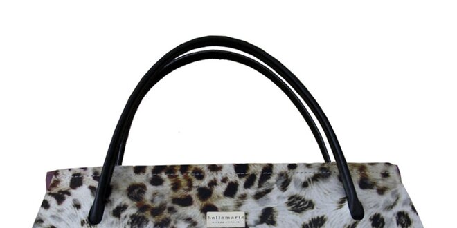 Dámská kabelka s leopardím vzorem a fialovými květy Bellemarie