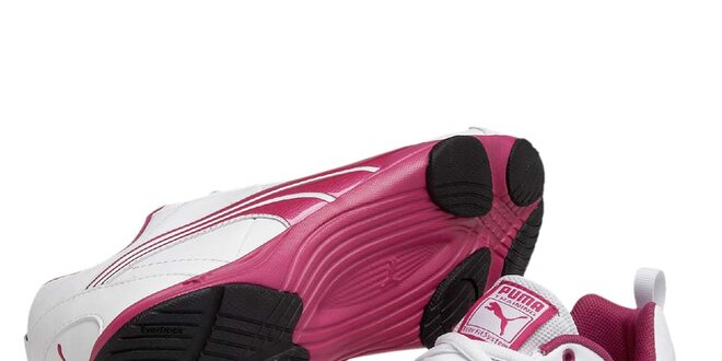 Dámské bílé sportovní tenisky s růžovými prvky Puma