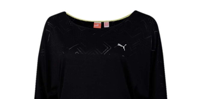 Dámské černé sportovní tričko s potiskem Puma