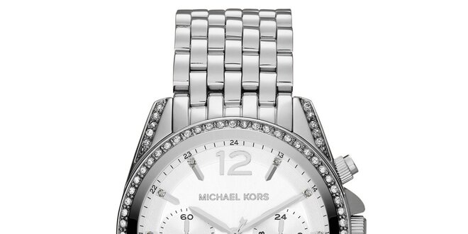Dámské ocelové hodinky se zirkony Michael Kors