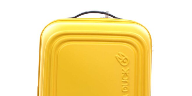 Středně velký žlutý kufr na kolečkách a s TSA zámkem Mandarina Duck
