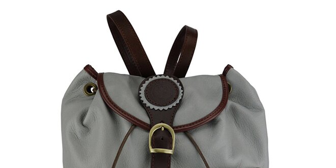 Dámský šedý kožený batoh Giulia