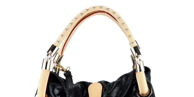 Dámská černá kabelka s ozdobnými uchy Giulia