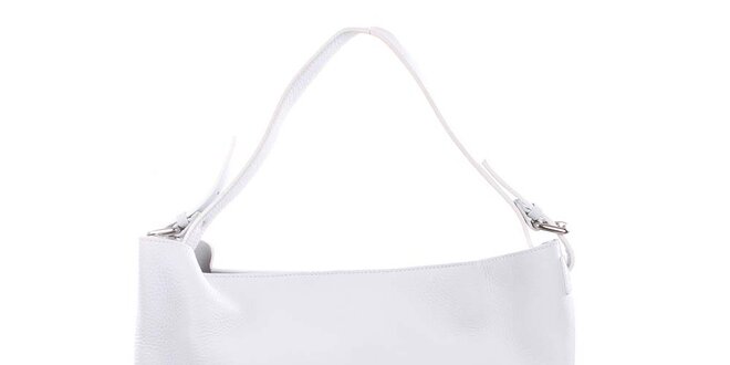 Dámská kožená kabelka v bílé barvě Puntotres