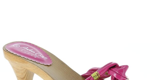 Dámské růžové sandálky se zlatou nití Andrea Conti