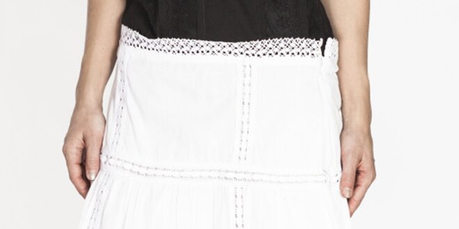 Dámská bílá sukně s perforací Tantra