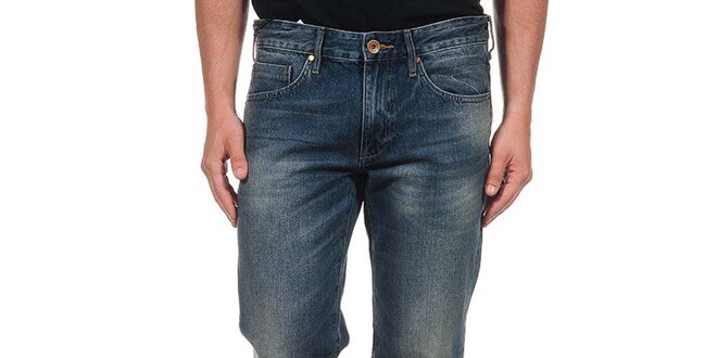 Pánské modré džíny s vyšisovanými místy Calvin Klein