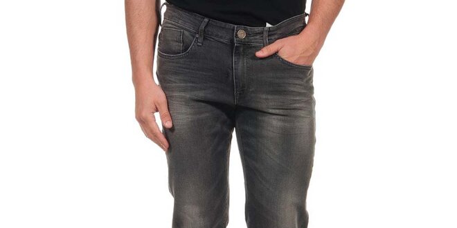 Pánské černé džíny s šisováním Calvin Klein