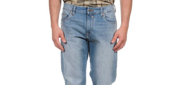 Pánské šisované džíny ve světle modré barvě Calvin Klein