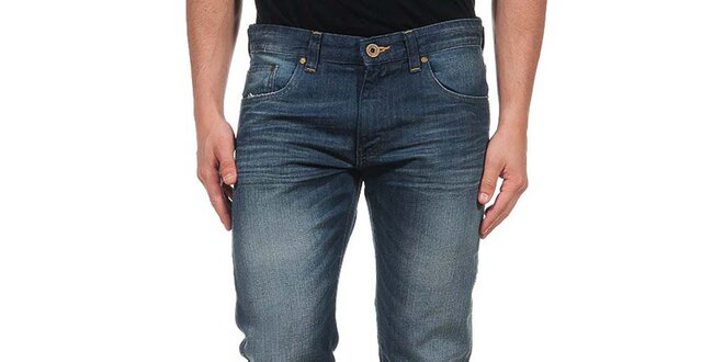 Pánské šisované džíny v tmavě modré barvě Calvin Klein