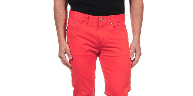 Pánské výrazně červené kalhoty Calvin Klein
