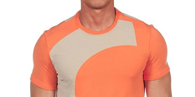 Pánské oranžové tričko s iniciálami Calvin Klein