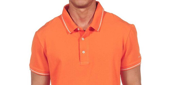 Pánské oranžové polo tričko Calvin Klein