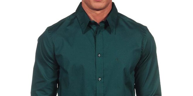 Pánská tmavě zelená košile Calvin Klein