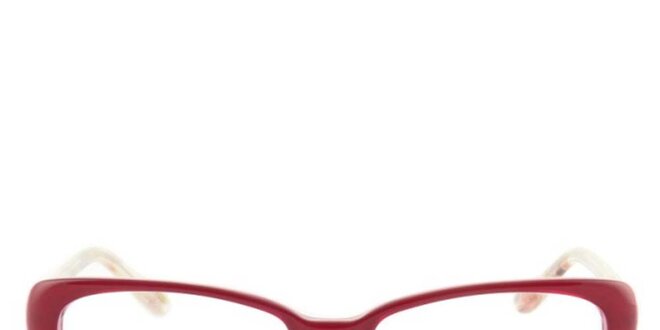Dámské červené obroučky se vzorovanými stranicemi Furla
