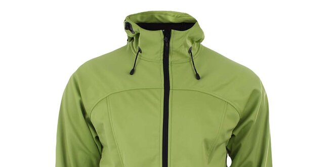 Pánská zelená softshellová bunda s kapucí Trimm
