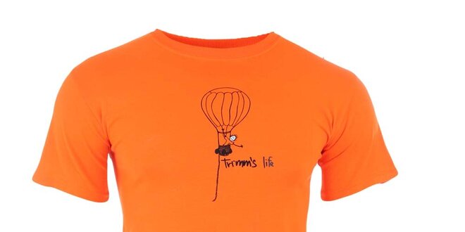 Pánské oranžové tričko s potiskem Trimm