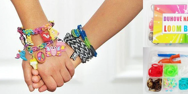 Cestovní LOOM BANDS SADA v plastové krabičce pro děti