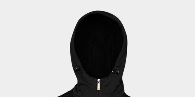 Pánská černá softshellová bunda Sweep s kapucí
