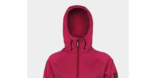 Dámská růžová softshellová bunda Sweep s kapucí