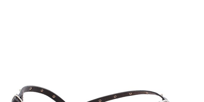 Dámské černé kožené páskové sandálky U.S. Polo