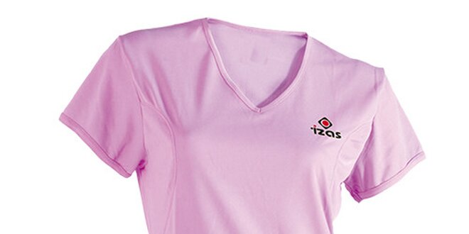 Dámské růžové technické tričko s krátkým rukávem Izas