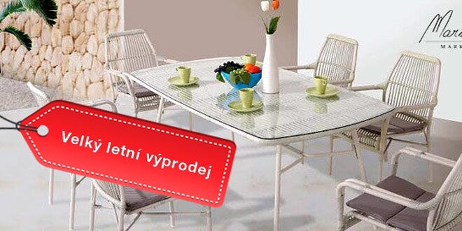 Výprodej! Luxusní jídelní stůl a 6 židlí Provence