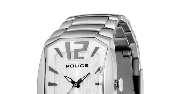 Pánské ocelové hodinky s podlouhlým ciferníkem Police