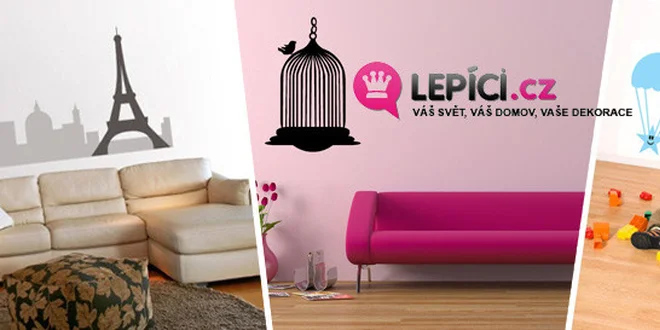 Stylové samolepky na zeď s nápaditým motivy