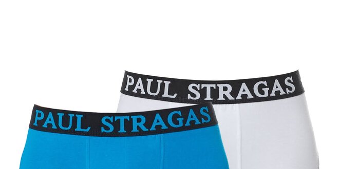 Sada 2 pánských boxerek - modré a bílé Paul Stragas