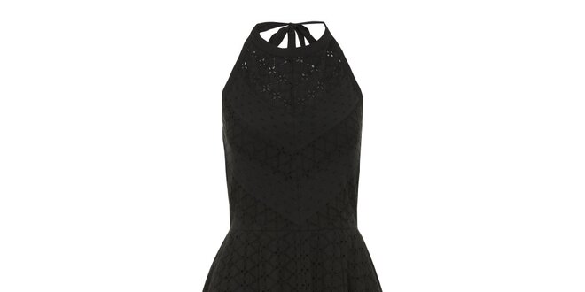 Dámské perforované černé šaty Uttam Boutique