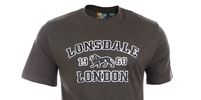 Pánské khaki tričko s nápisem Lonsdale