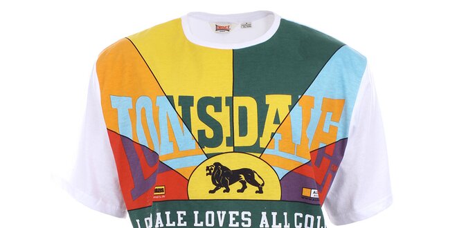 Pánské bavlněné tričko s barevným dekoltem Lonsdale