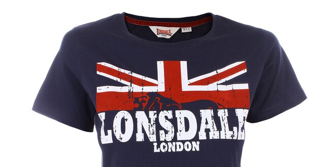 Dámské tmavomodré tričko s nápisem Lonsdale