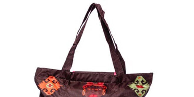 Dámská hnědá nákupní taška s africkým motivem Rosalita McGee