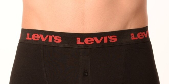 Pánské černé boxerky s knoflíčky Levi's