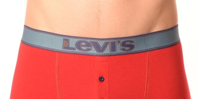 Pánské červené boxerky s knoflíčky Levi's