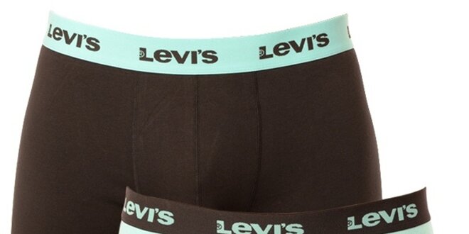 Set 2 pánských boxerek Levi's - černé a mátově zelené