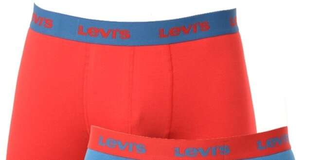 Set 2 pánských boxerek Levi's - červené a modré