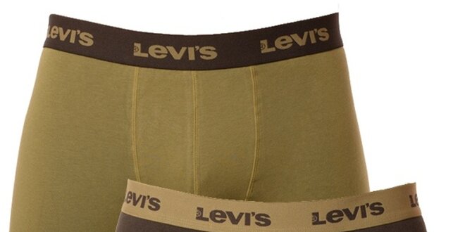 Set 2 pánských boxerek Levi's - černé a olivově zelené