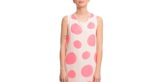Dámské růžově puntíkované šaty Butik 7279