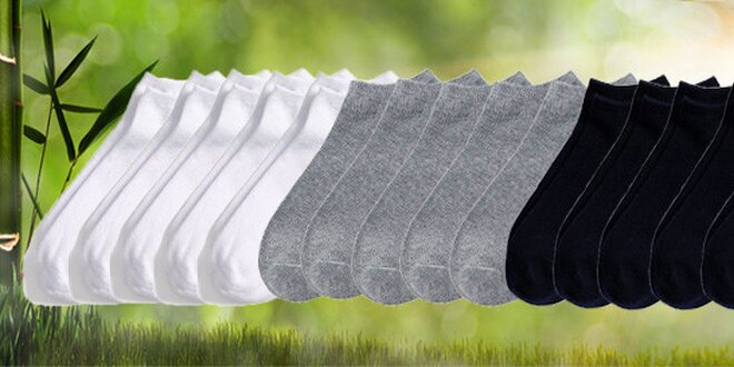15 párů bambusových ponožek