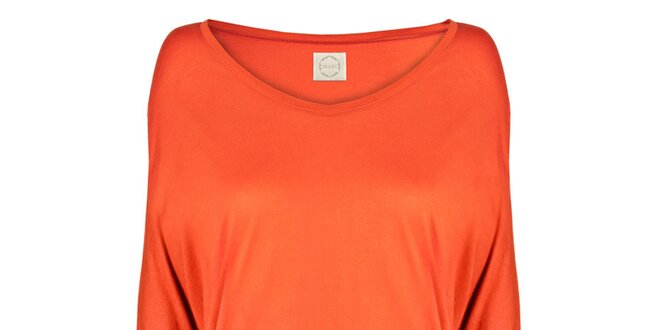 Dámská oranžové tričko s netopýřími rukávy Isabi