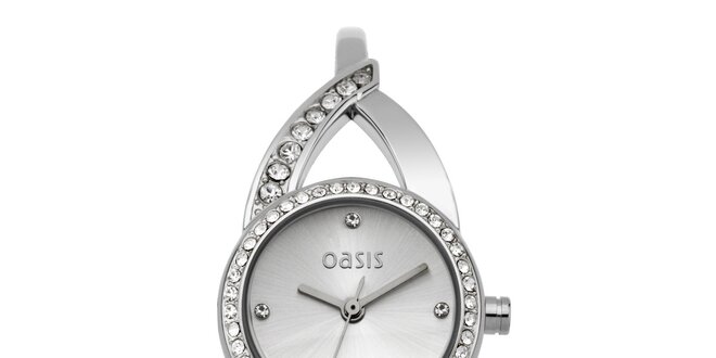 Dámské ocelové hodinky s kamínky Oasis
