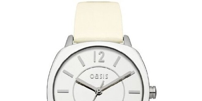 Dámské hodinky s béžovým páskem Oasis