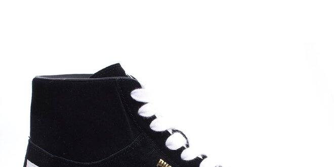Pánské černé kotníkové boty s bílými prvky Puma