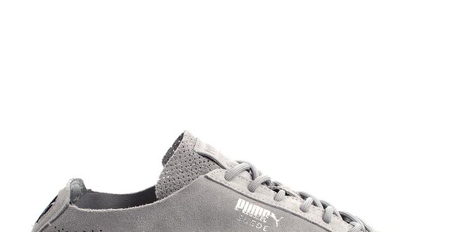 Pánské šedé perforované boty Puma