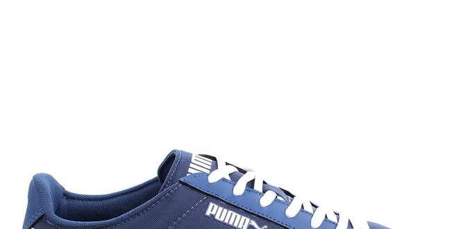 Pánské modro-bílé textilní tenisky Puma